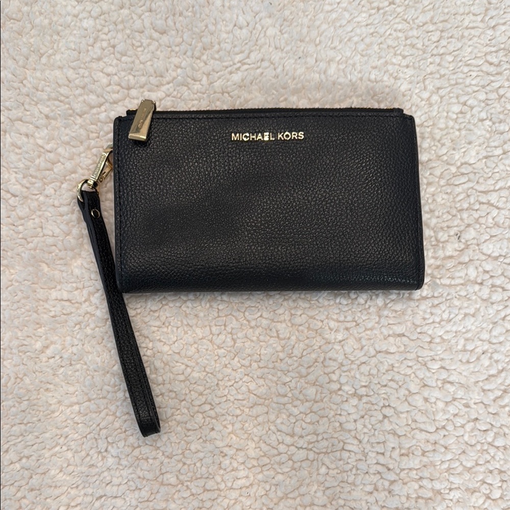 Michael Kors Black and Gold Key Card Holder